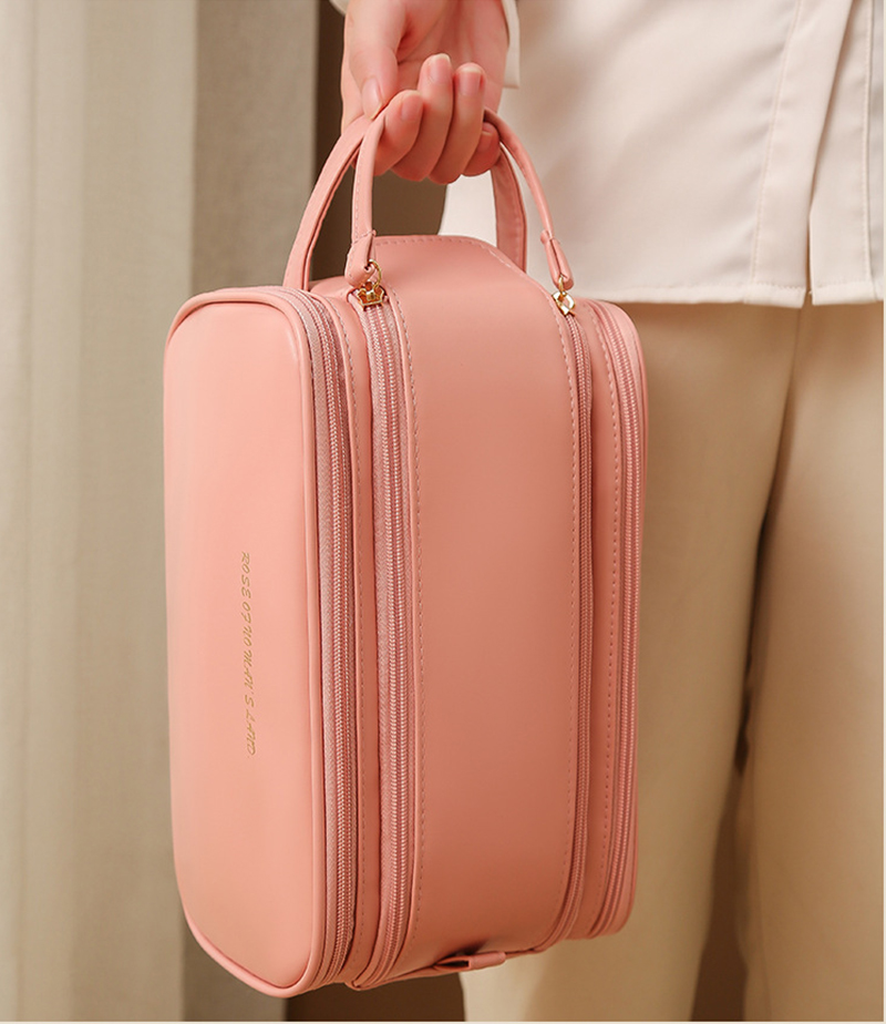 Three-layer Double Zipper U-shaped Design Cosmetic Bag Fashion High Ca –  Best Gadget Store