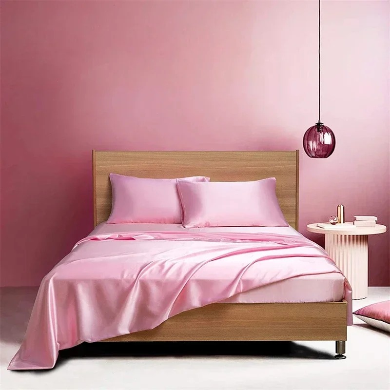 100% Momme Four-piece Set Of Luxury Silk Bedding Sheets and Fitted Sheets - Picture 13 of 15