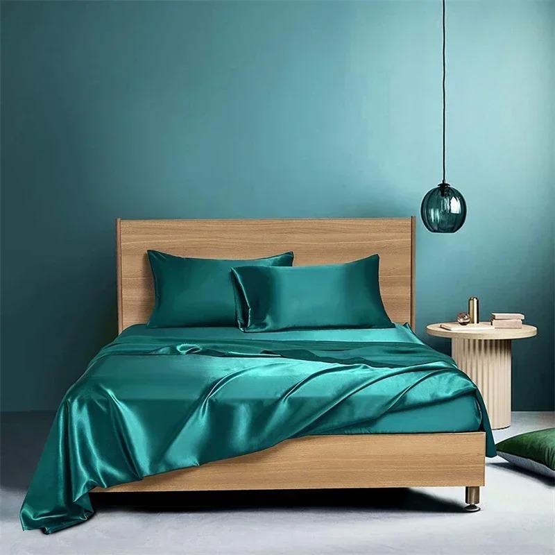 100% Momme Four-piece Set Of Luxury Silk Bedding Sheets and Fitted Sheets - Picture 6 of 15