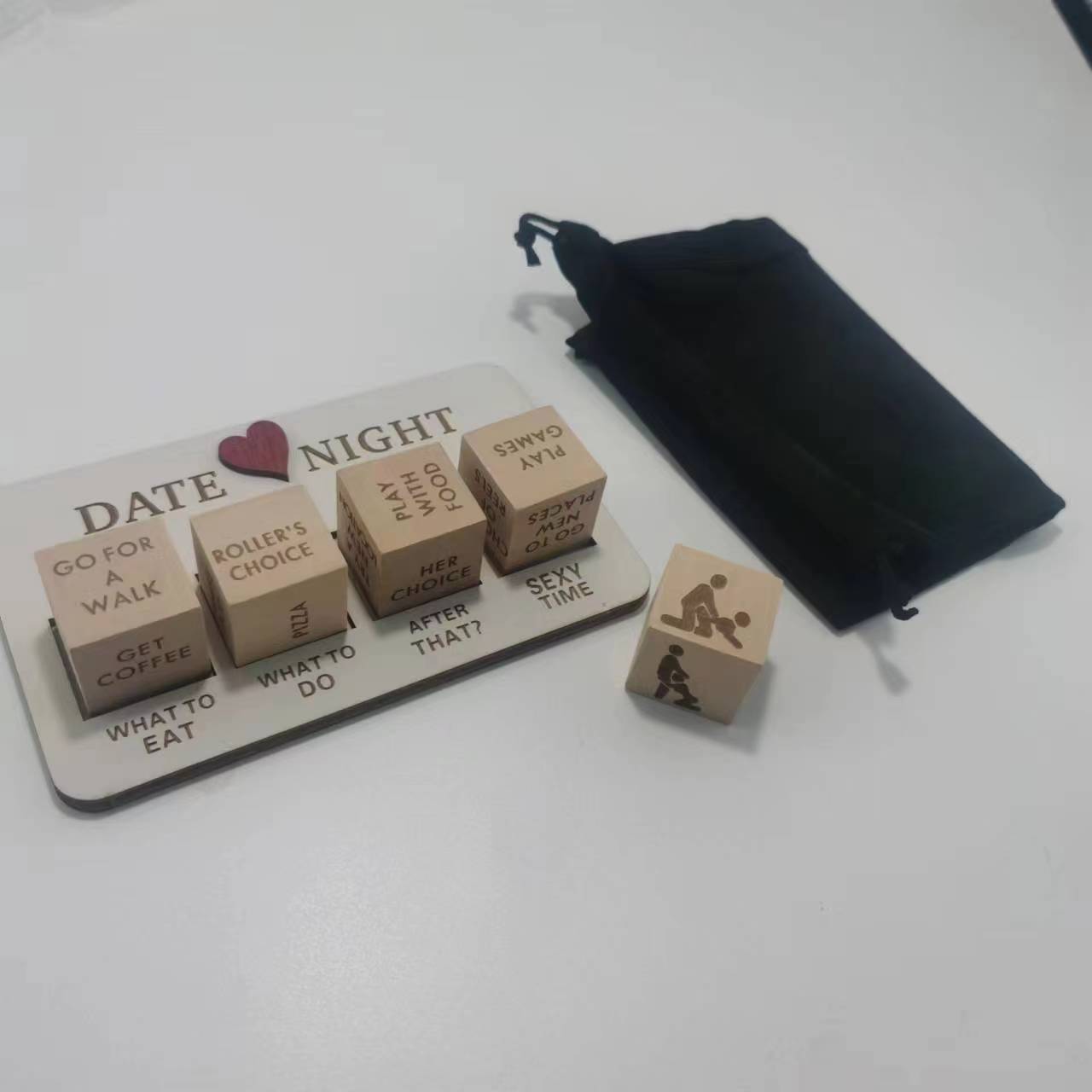 Dadi Per Coppie Date Night Dice - Gioco Da Tavolo Party Per Decidere Cosa Fare, Love Decider, In Acrilico/resina, Con Sacchetta