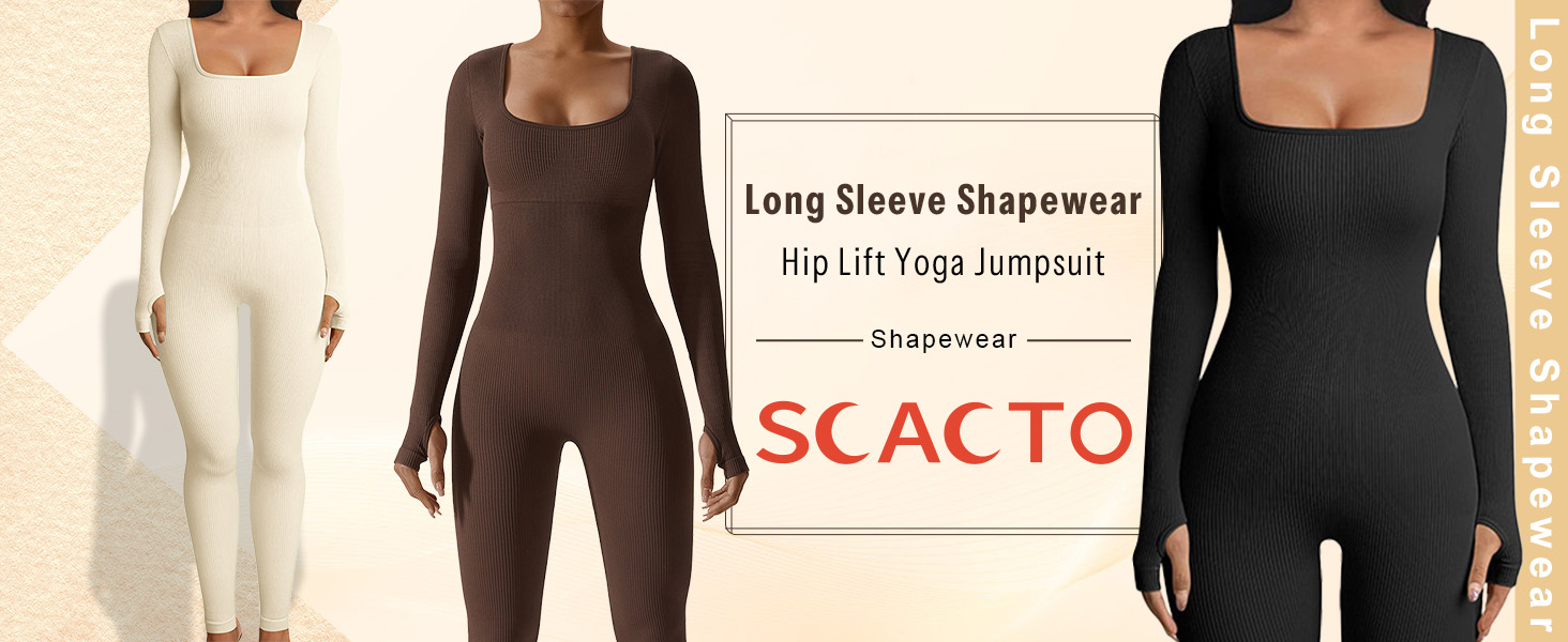 Yoga High Street Long Sleeve Seamless Body Shaping Jumpsuit With Butt Lift  Effect, Suitable For Yoga And Daily Wear