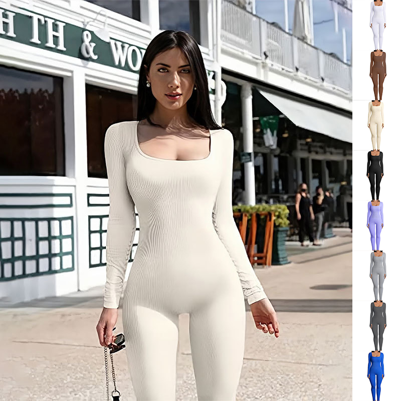 Fashion Long Sleeve Jumpsuit Seamless Slimming Shapewear For Women Romper