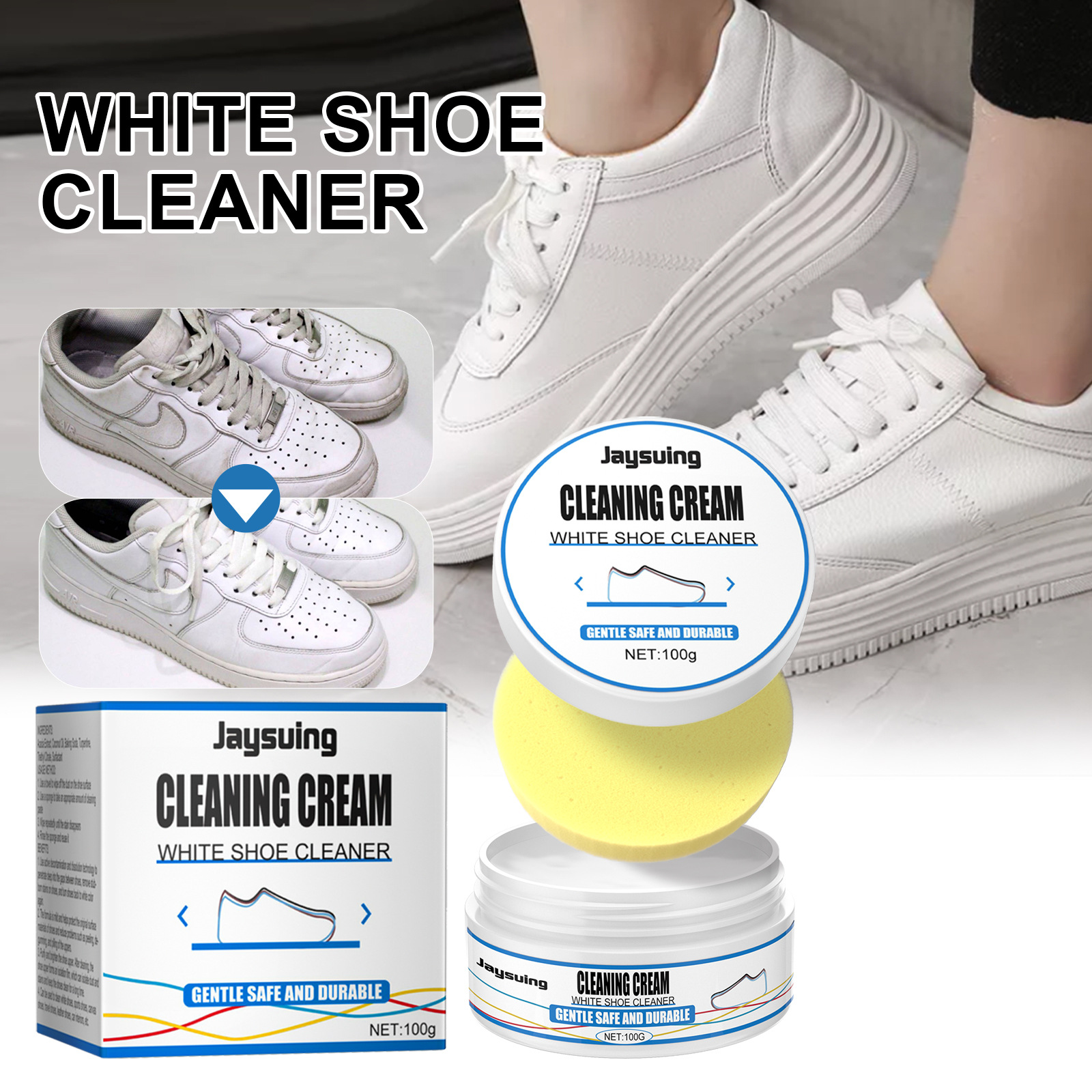 White Shoes Cleansing Cream Decontamination - CJdropshipping