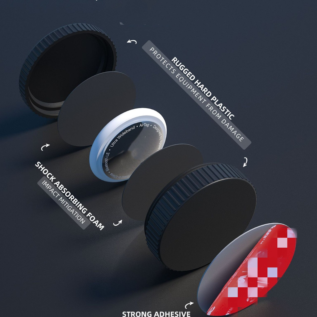 Airtag Special Waterproof Protective Casing Use Genuine Goods 3m Double