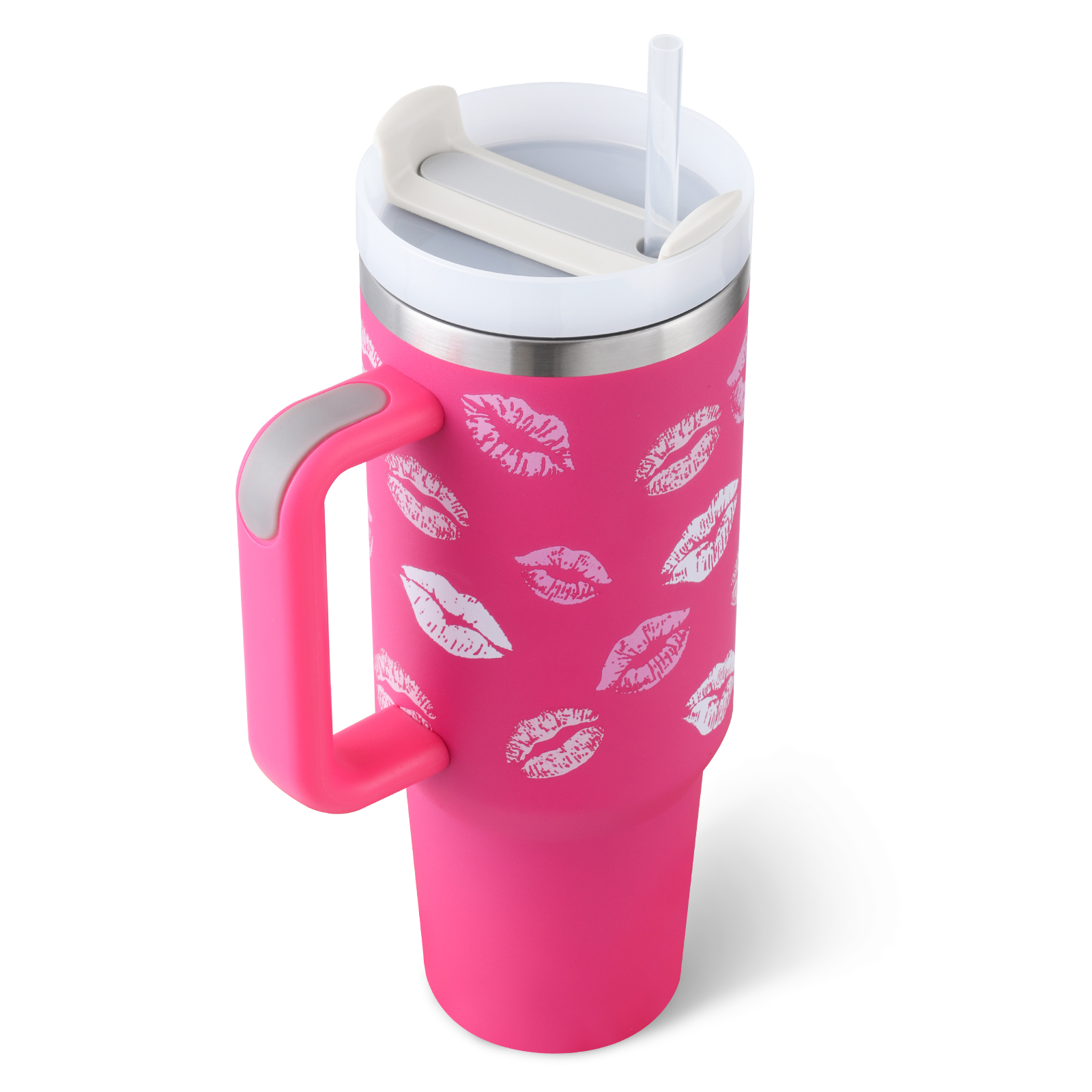 Valentines Day Gift Thermal Mug 40oz Straw Coffee Insulation Cup With Handle