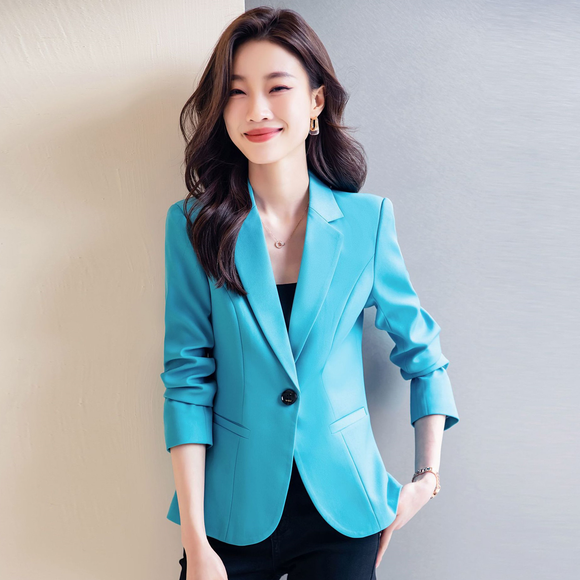 Padded Shoulder Small Blazer Women's Short Suit Top CJdropshipping