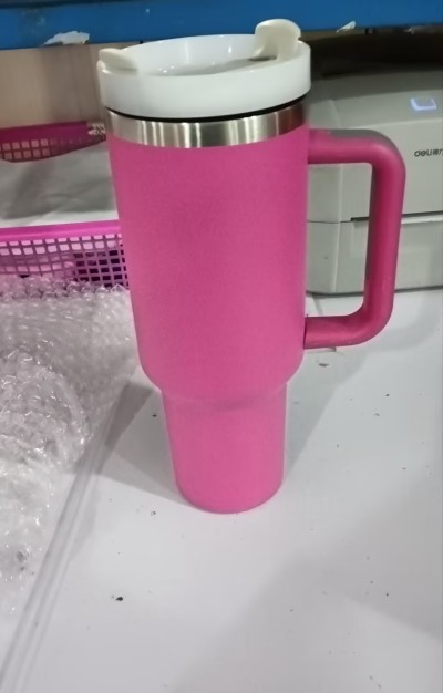 Valentines Day Gift Thermal Mug 40oz Straw Coffee Insulation Cup With Handle