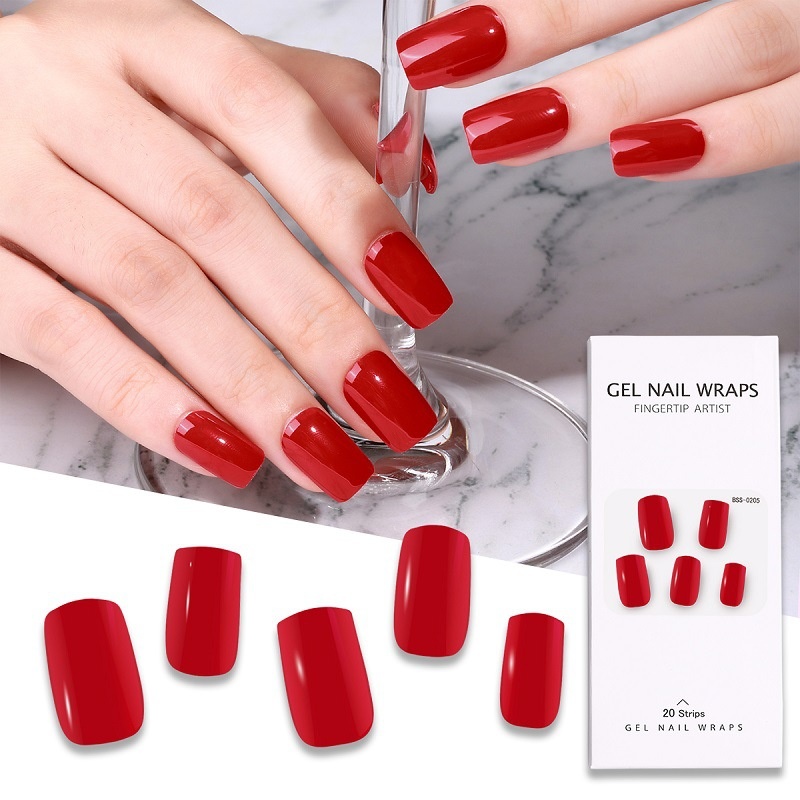 Solid Color Gel Nail Stickers - CJdropshipping