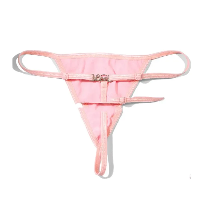 Dropship Crotchless Thong Panty With Pearls Red 1X/2X to Sell